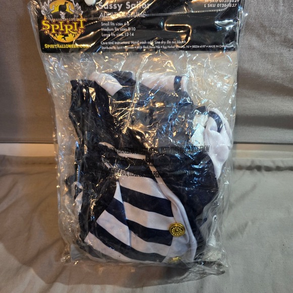 Spirit Halloween Sassy Sailor Costume Adult Women Small 4-6 Navy White 01264811 - Picture 4 of 6